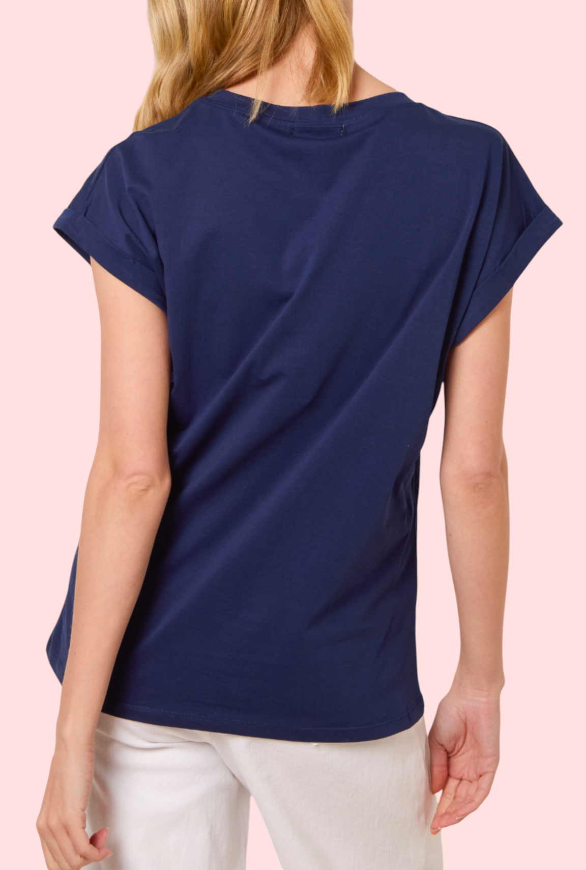 Contrast t-shirt navy