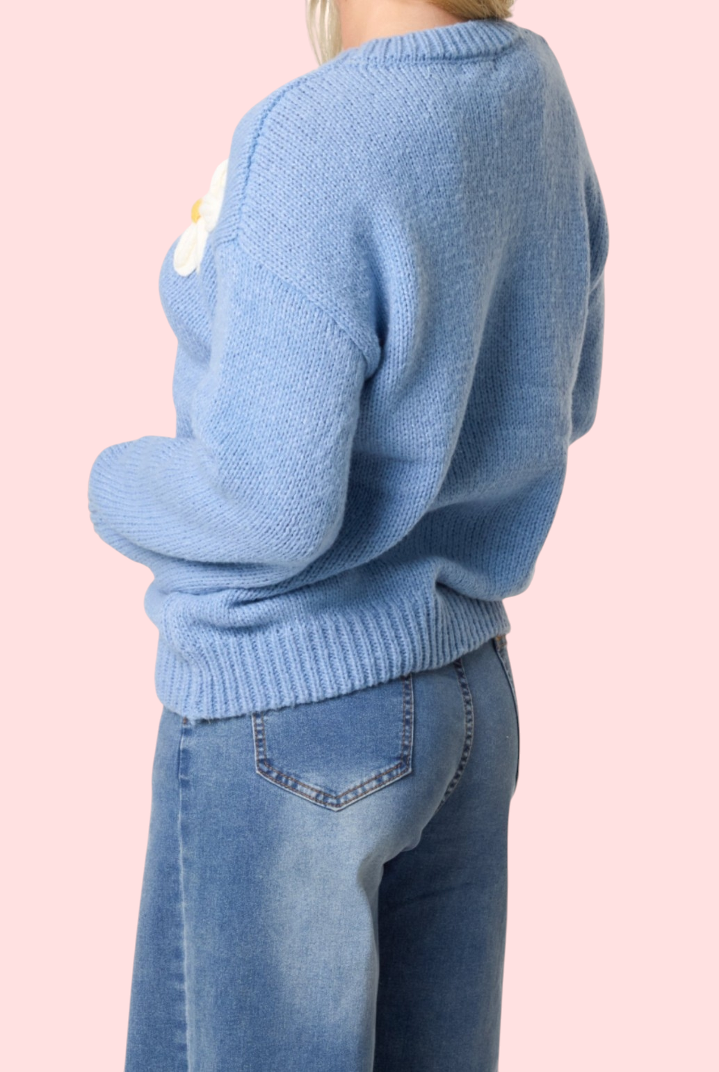 Denim daisy jumper