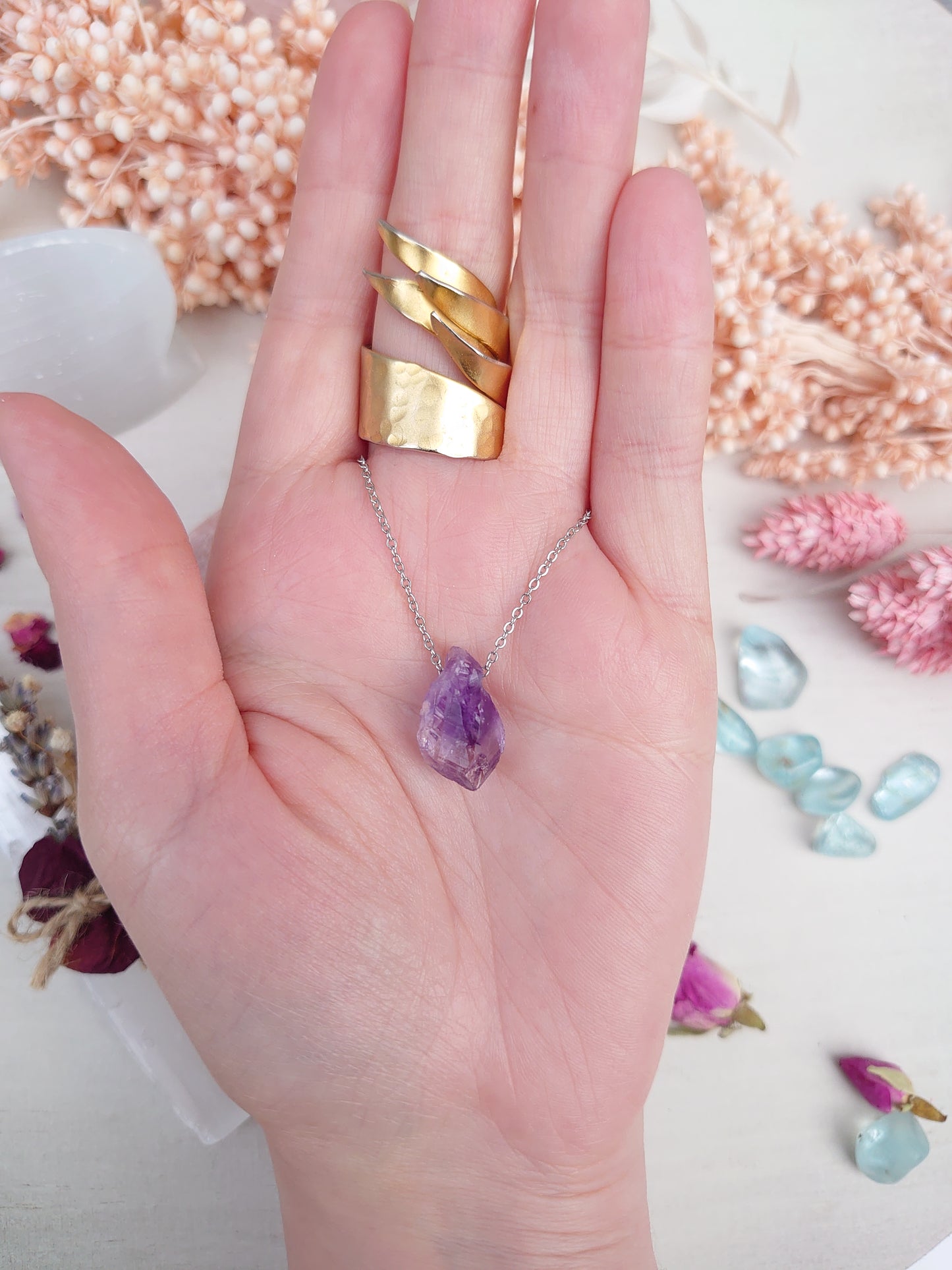 Rough Amethyst pendant