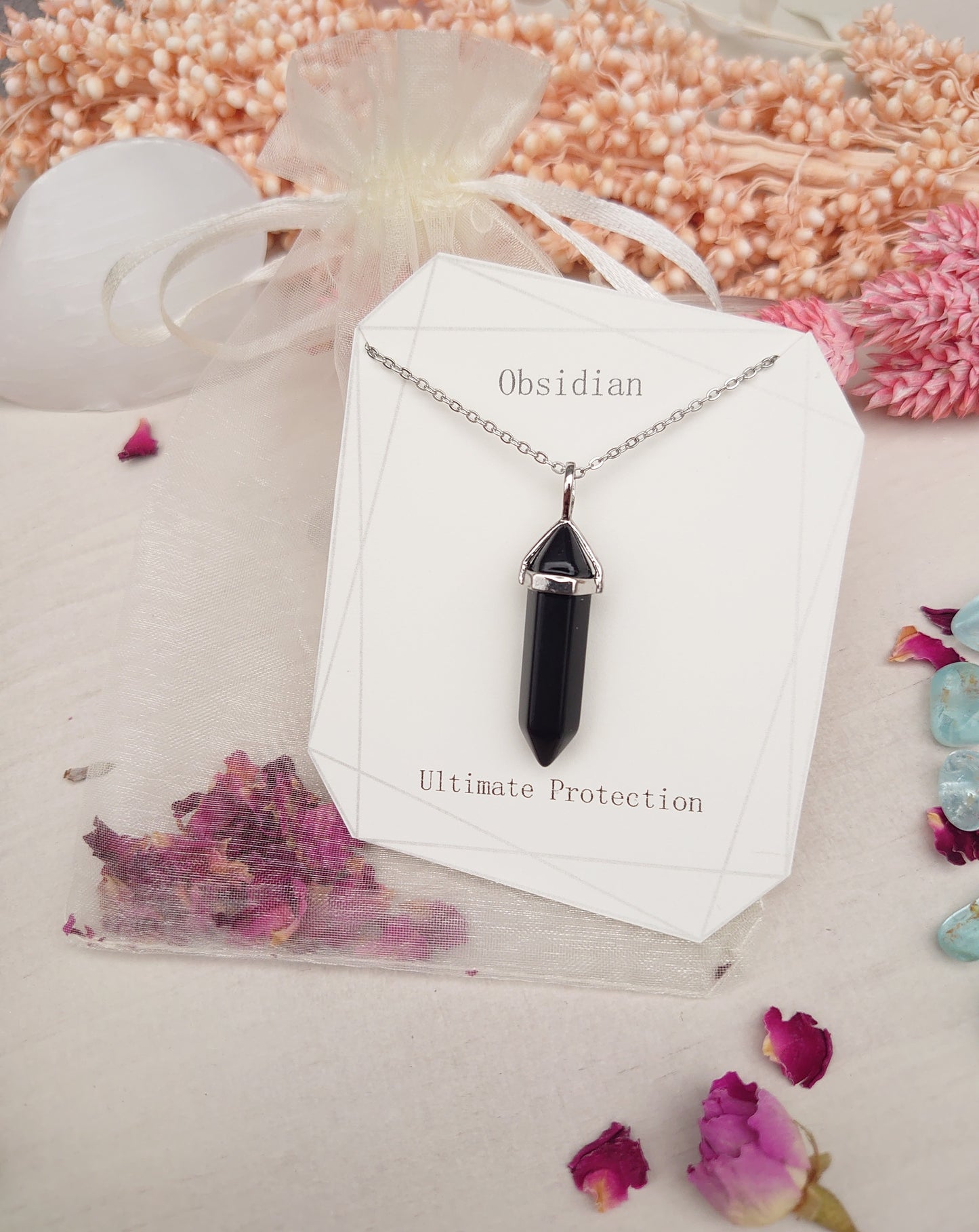 Obsidian pendant