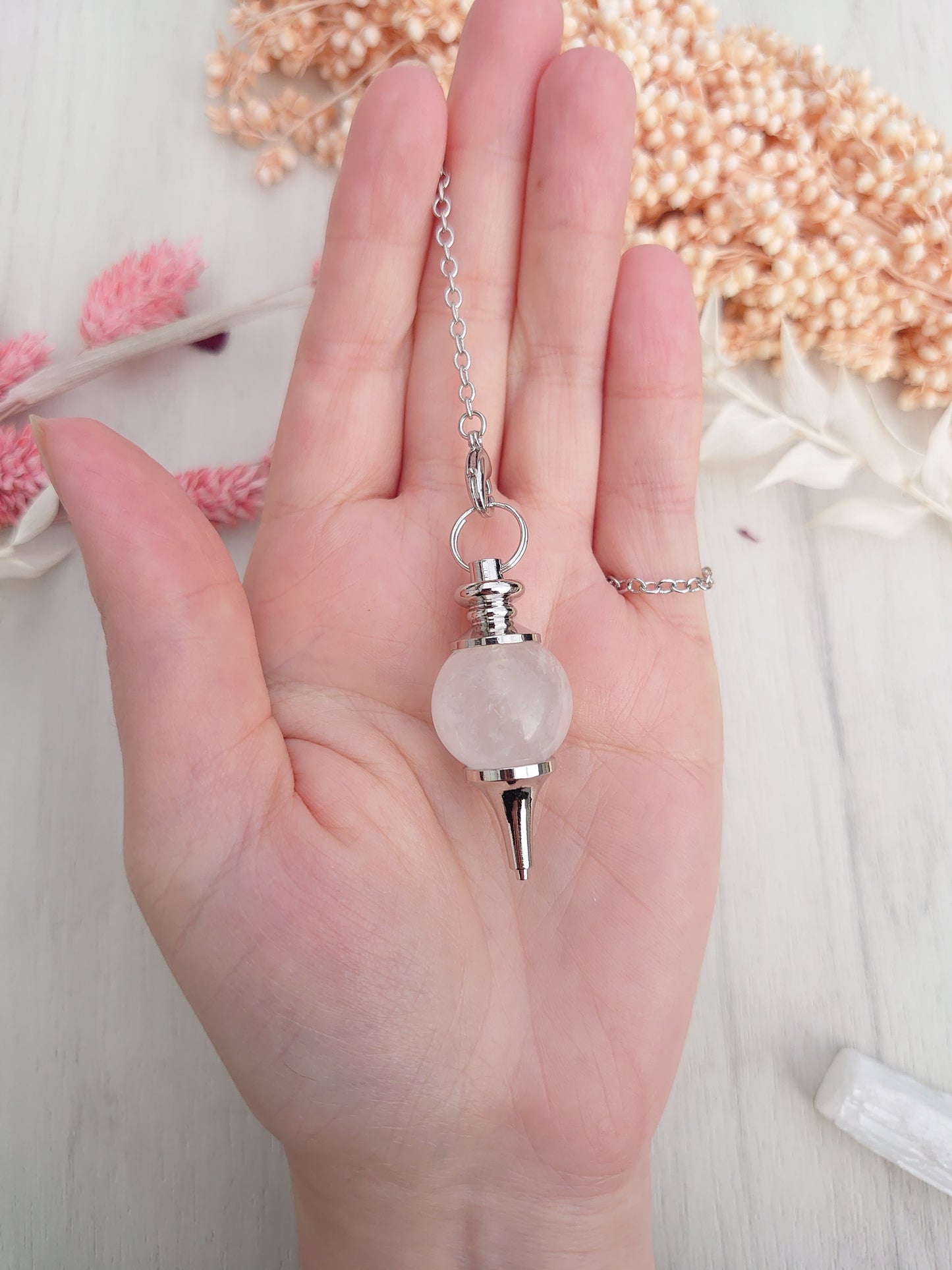 Clear Quartz pendulum