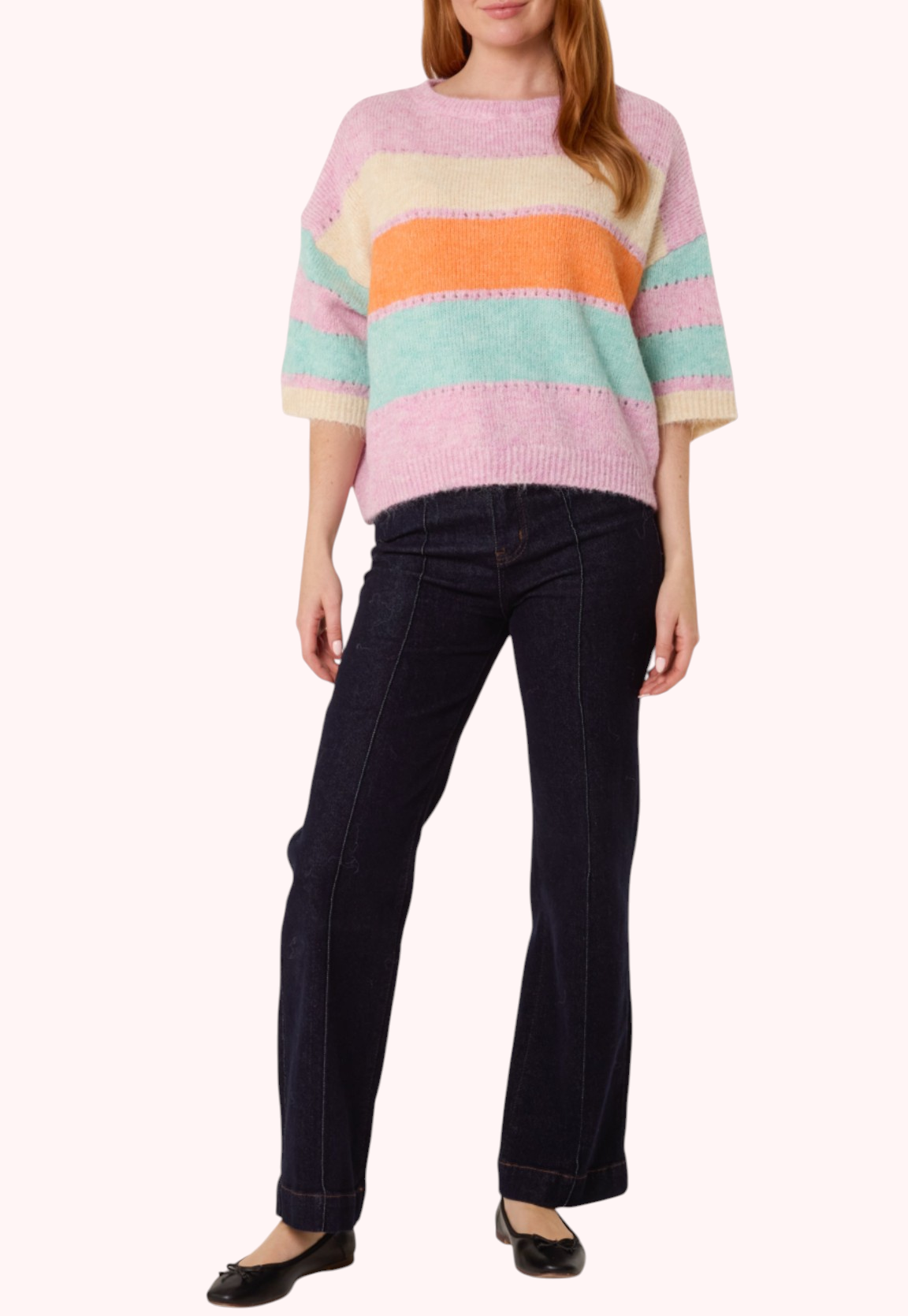 Pastel colour block jumper