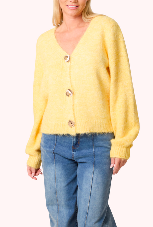 Gold button sunshine cardigan
