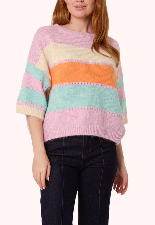 Pastel colour block jumper
