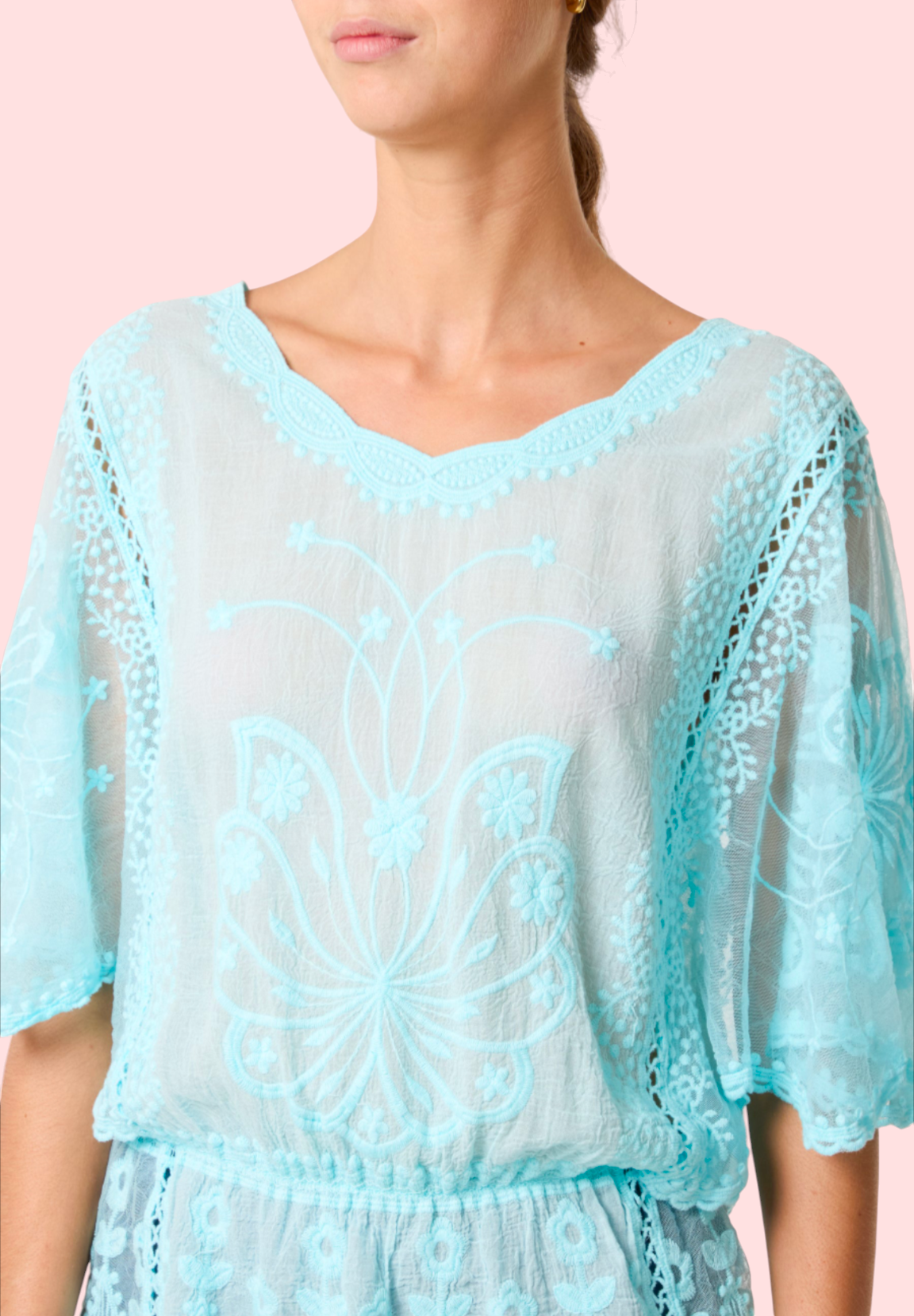 Butterfly top Aqua