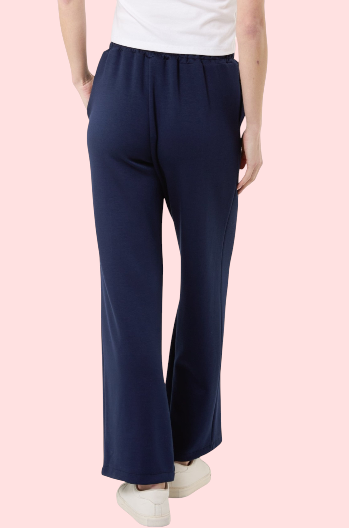 Soft wide leg trousers Navy