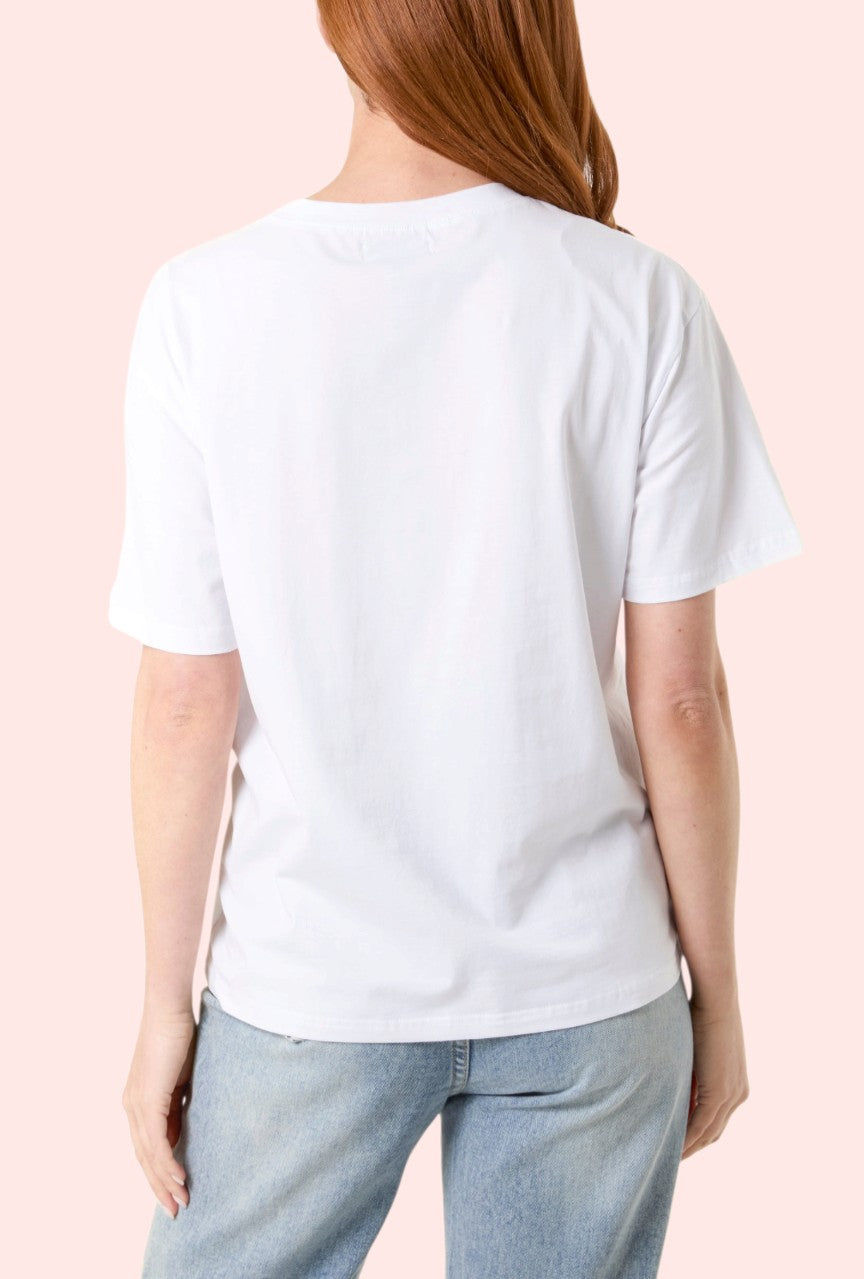 Green print tee