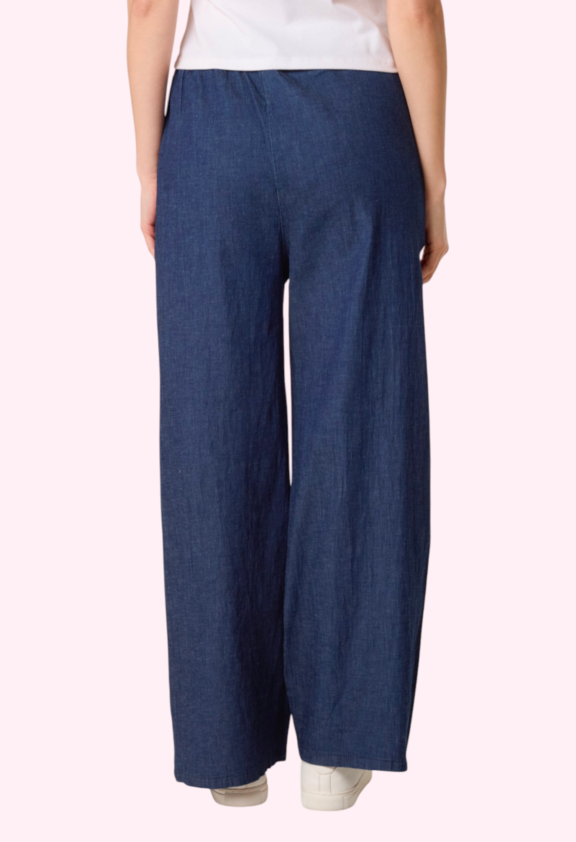 Cotton deep denim look trousers