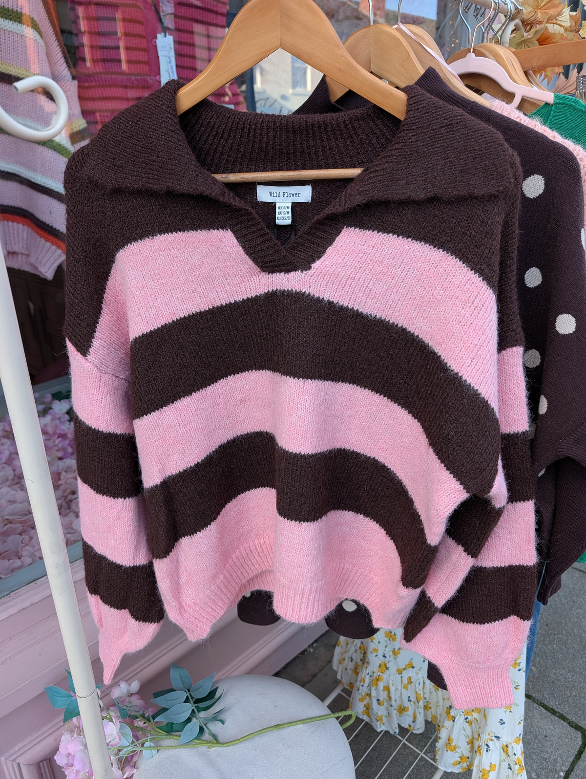 Chocolate stripe jumper
