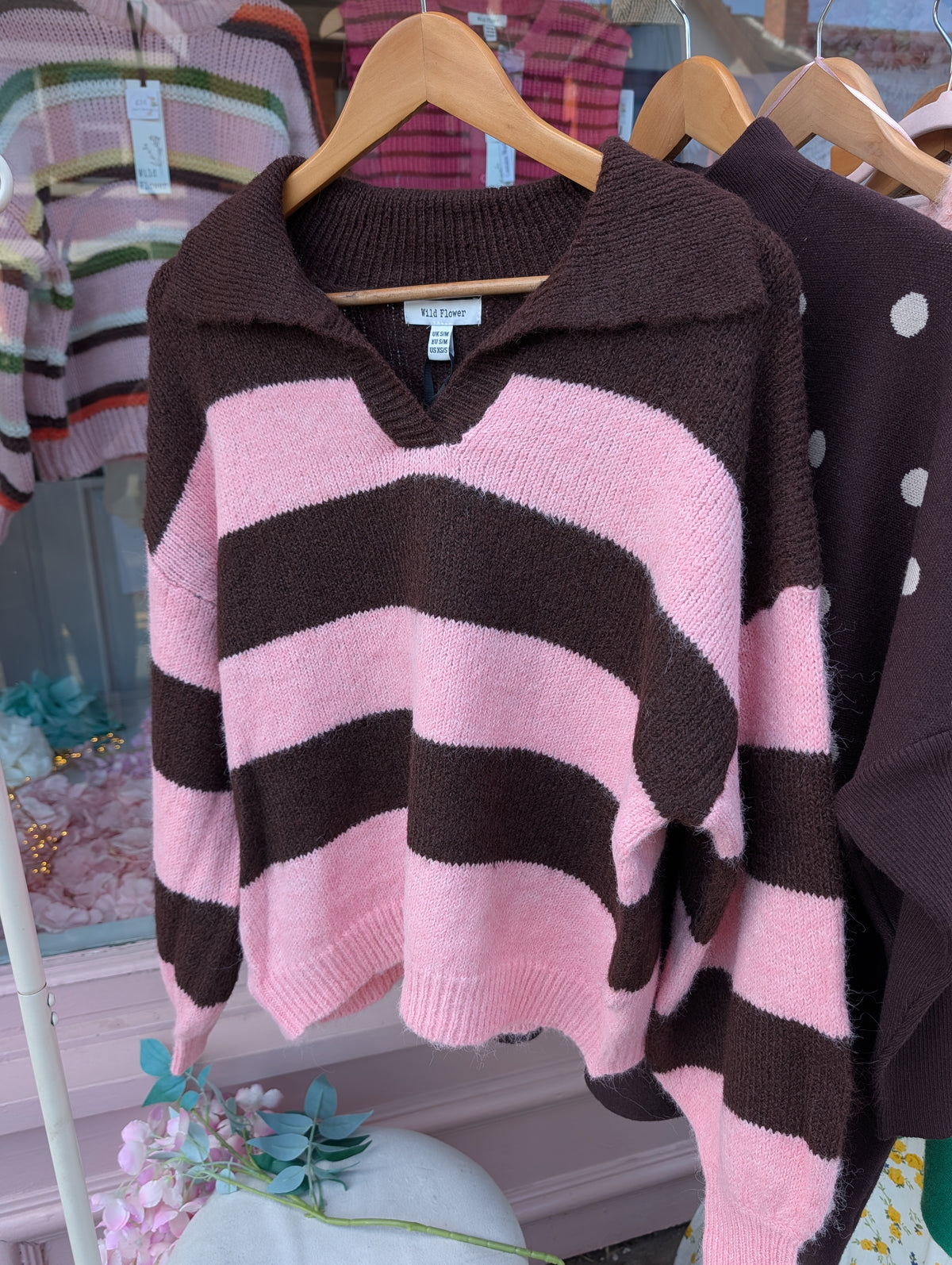 Chocolate stripe jumper