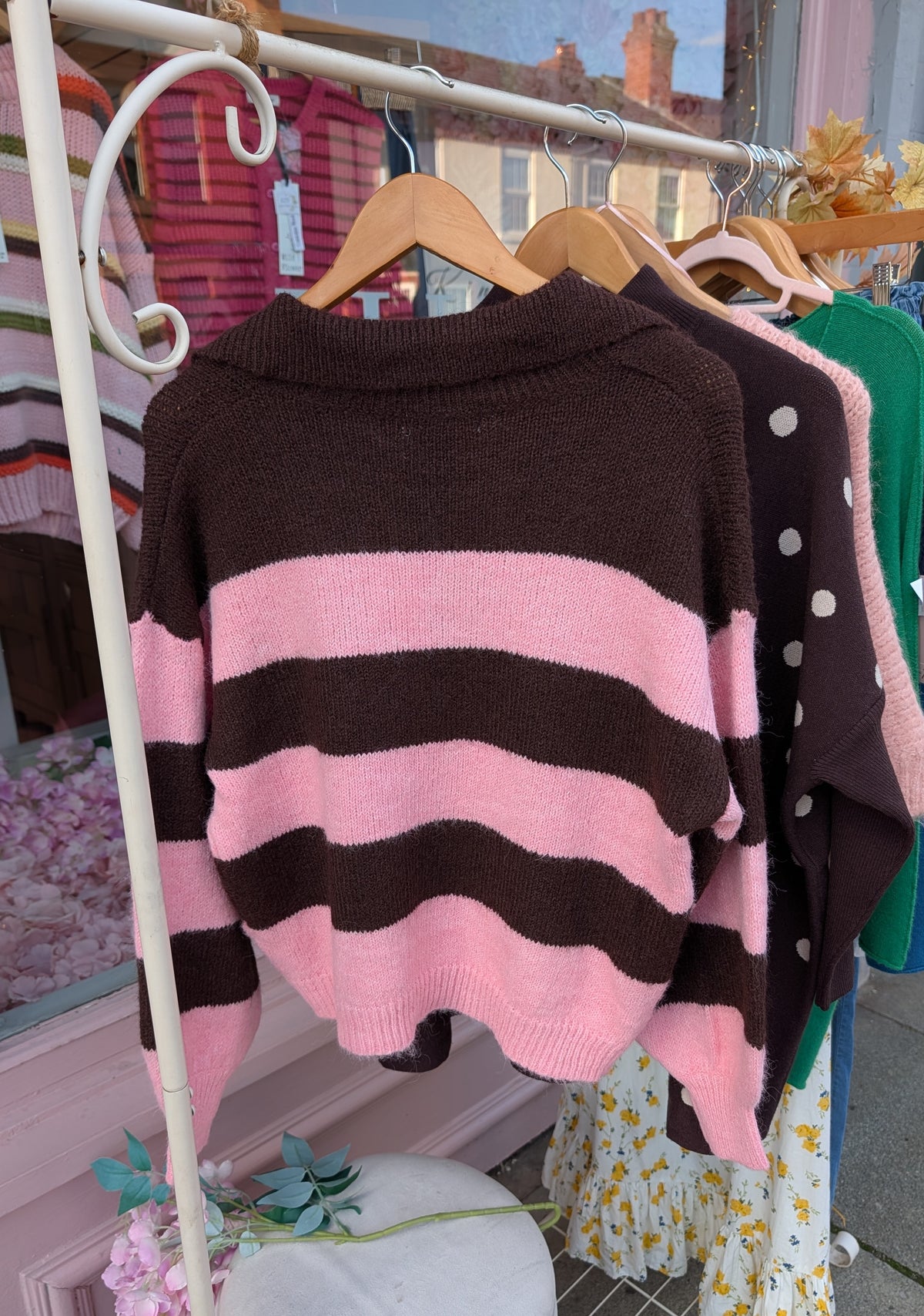 Chocolate stripe jumper