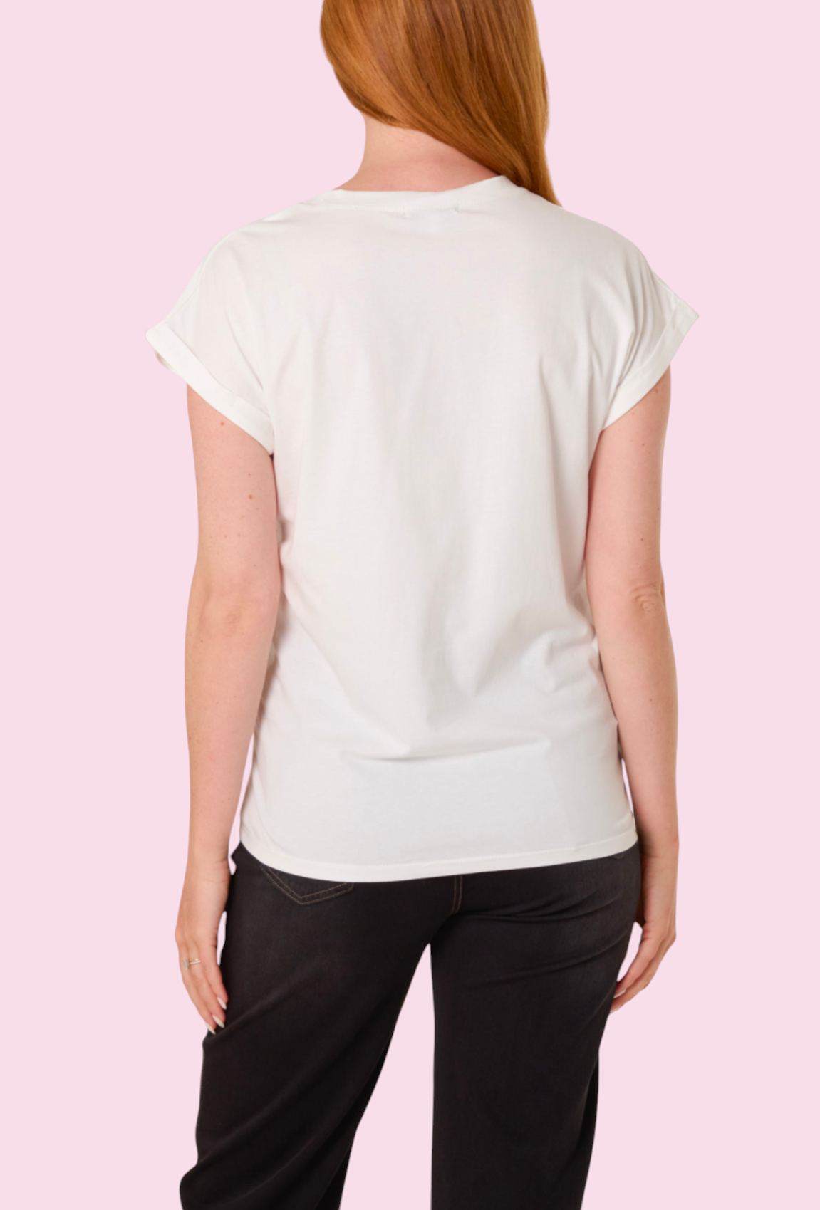 Contrast t-shirt ivory
