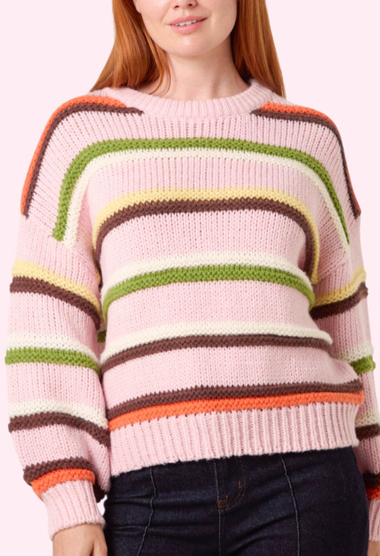Pink stripe jumper
