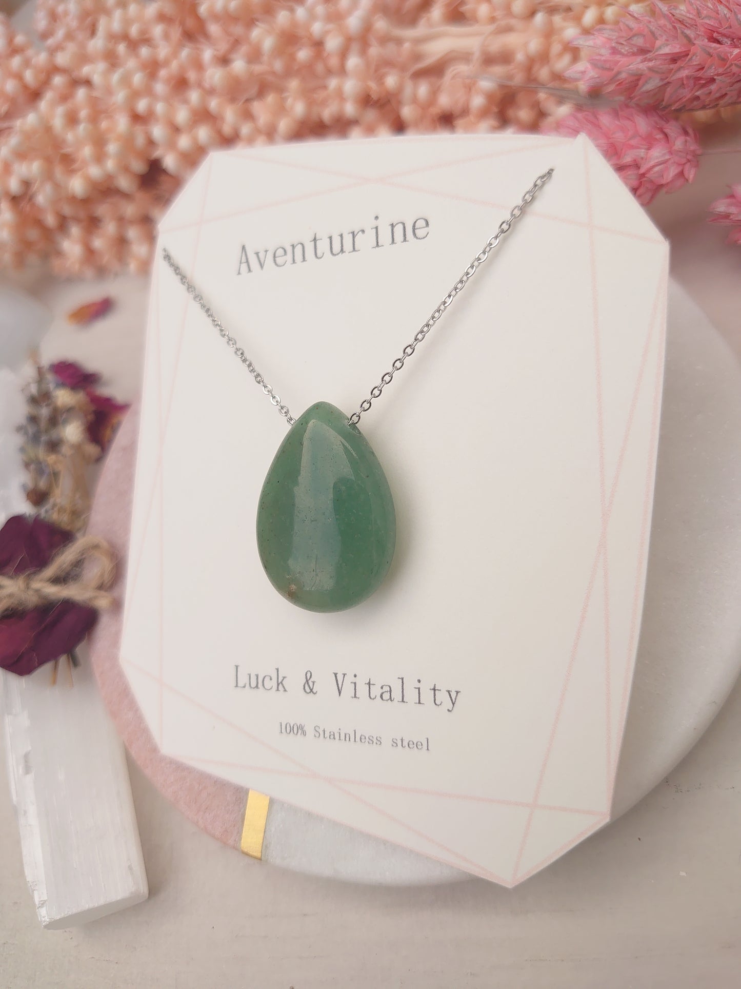 Aventurine drop pendant