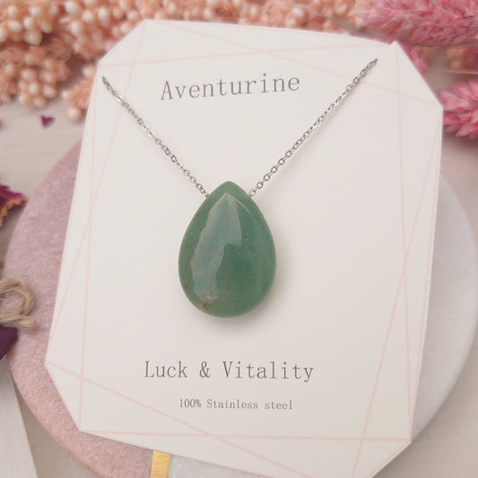 Aventurine drop pendant