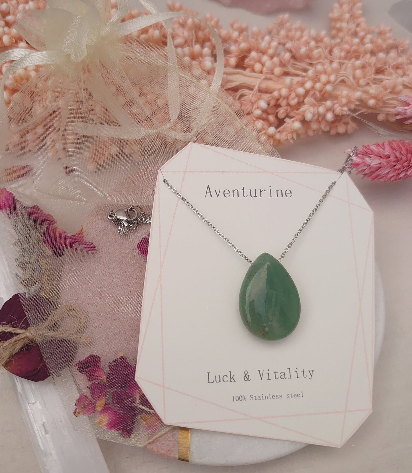 Aventurine drop pendant