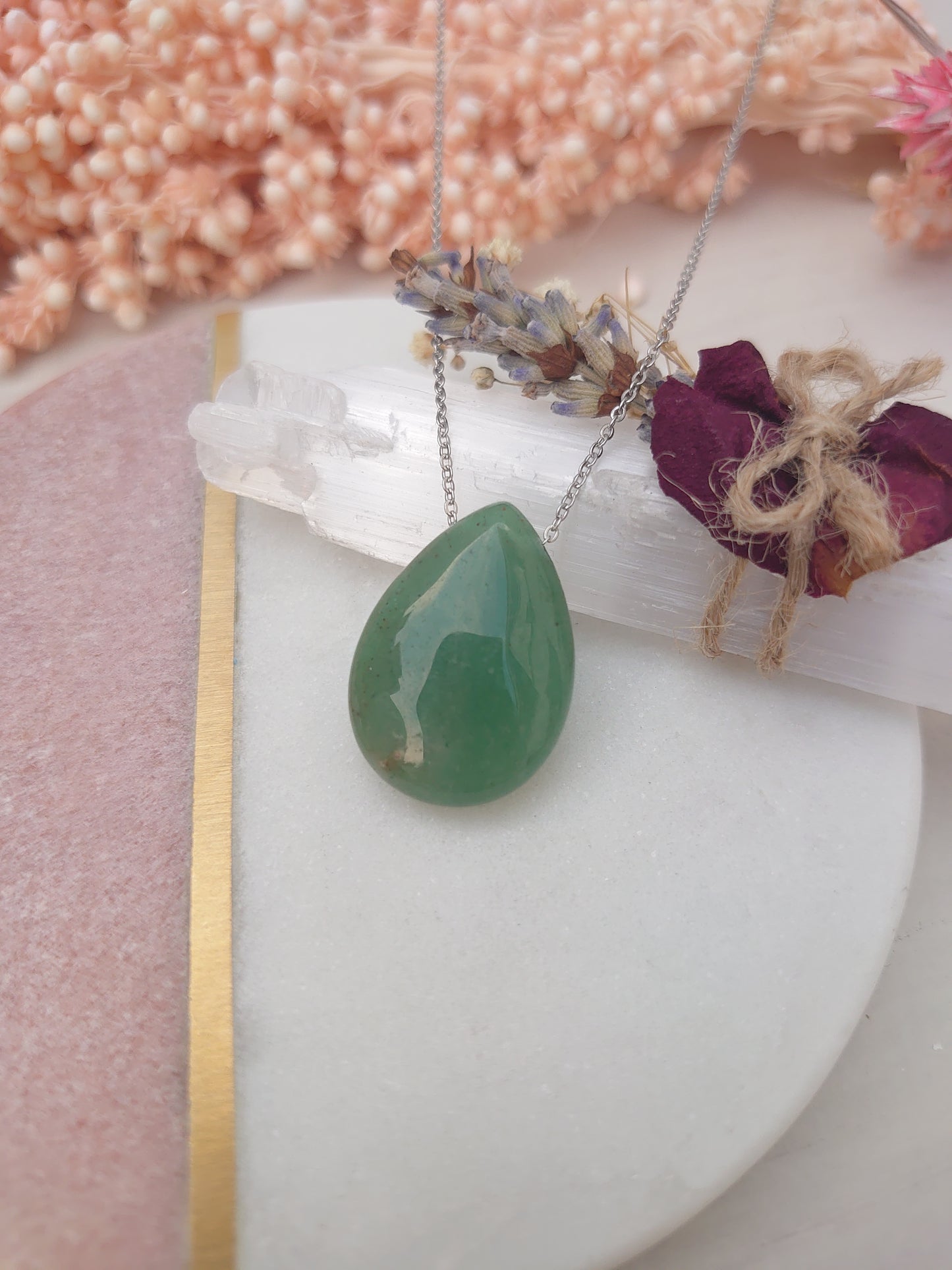 Aventurine drop pendant