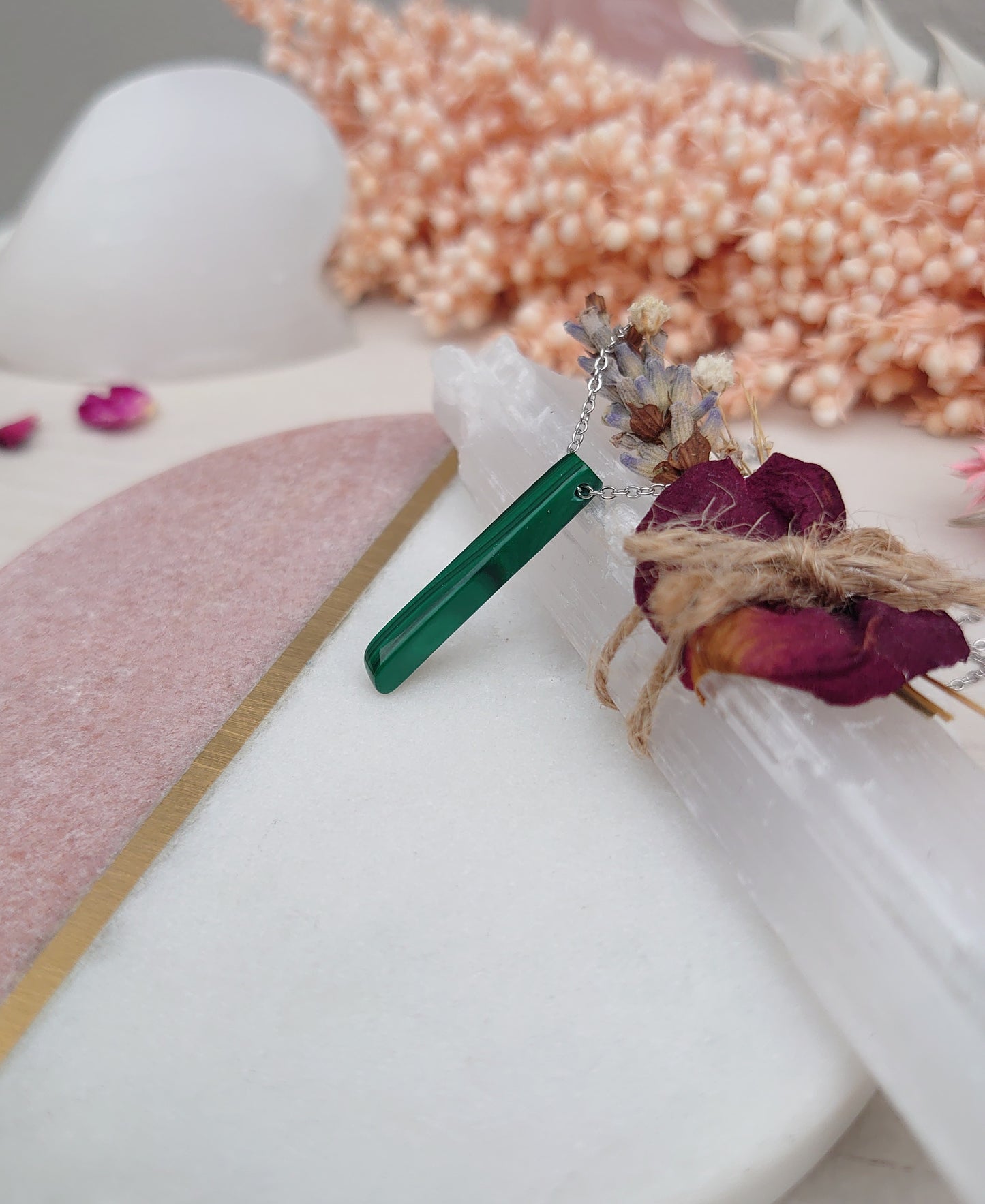 Simplistic Malachite pendant