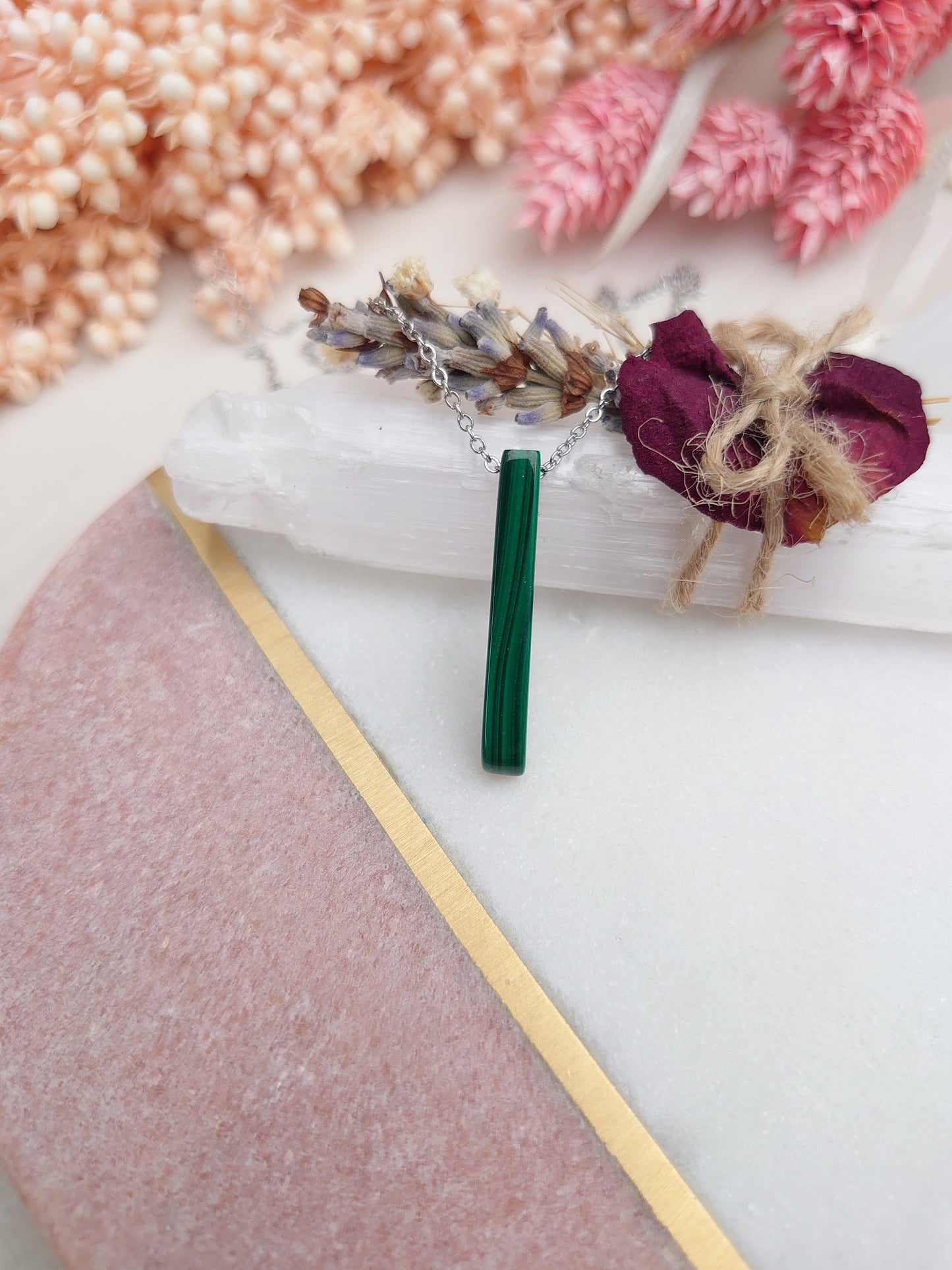 Simplistic Malachite pendant