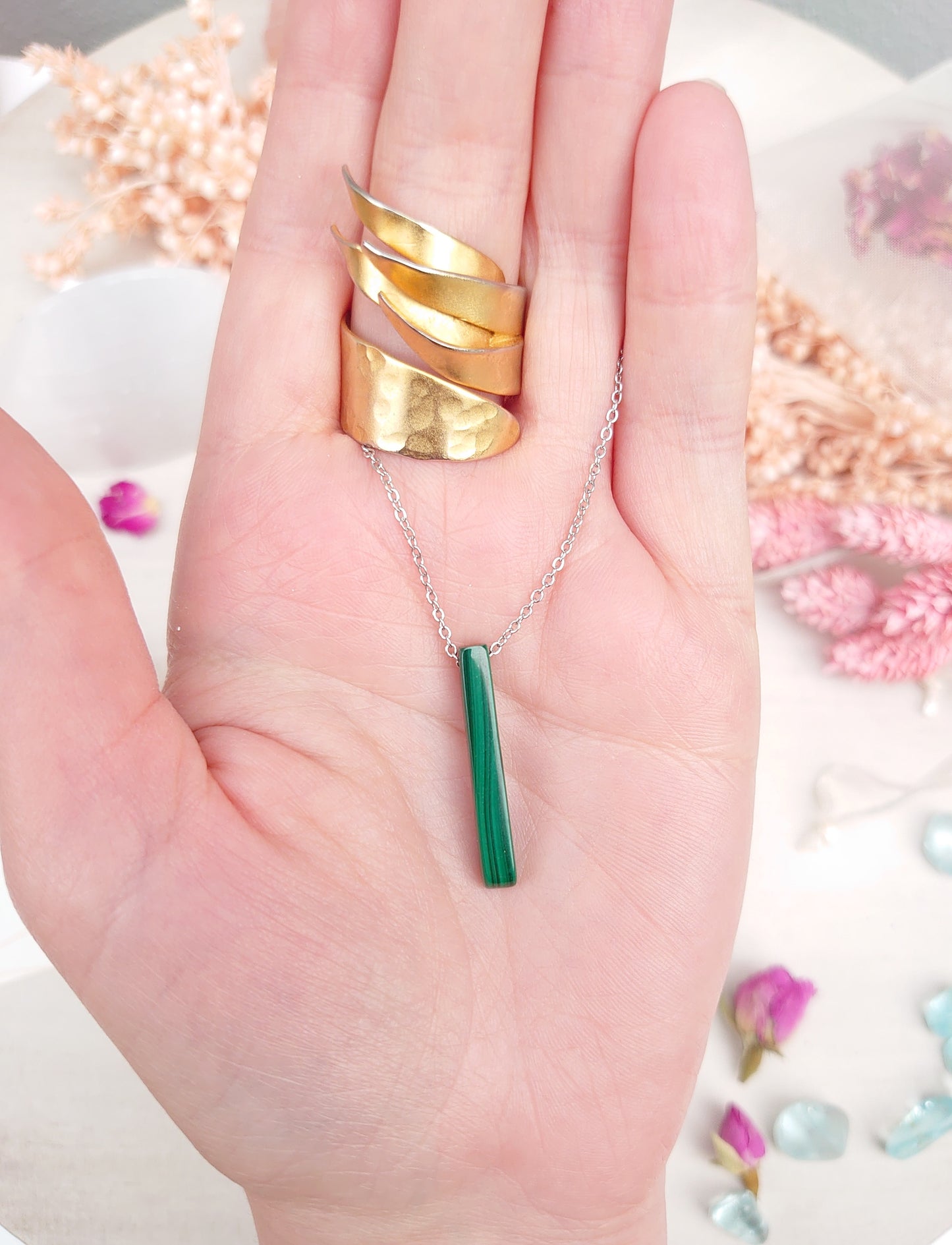 Simplistic Malachite pendant