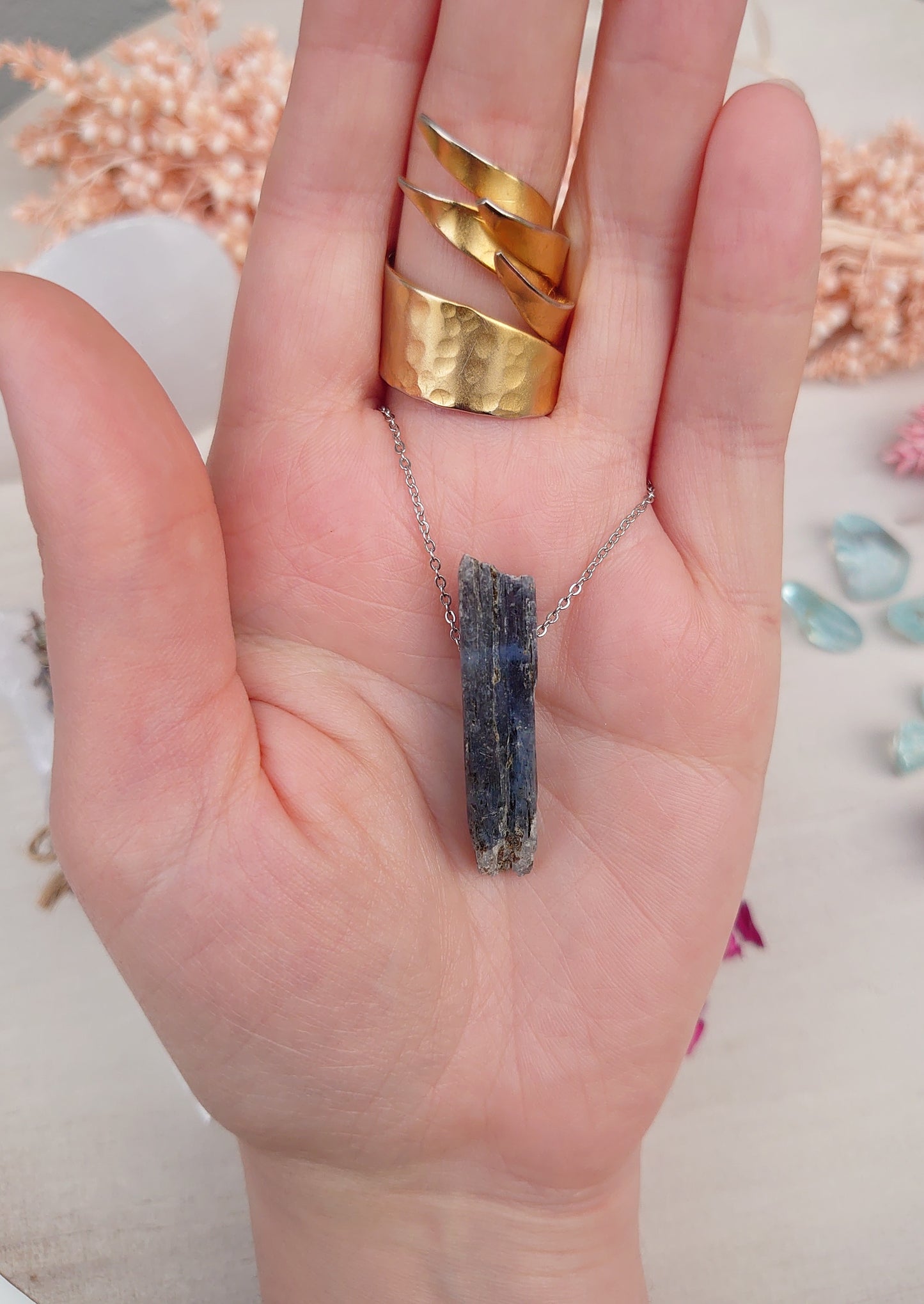 Rough Kyanite pendant