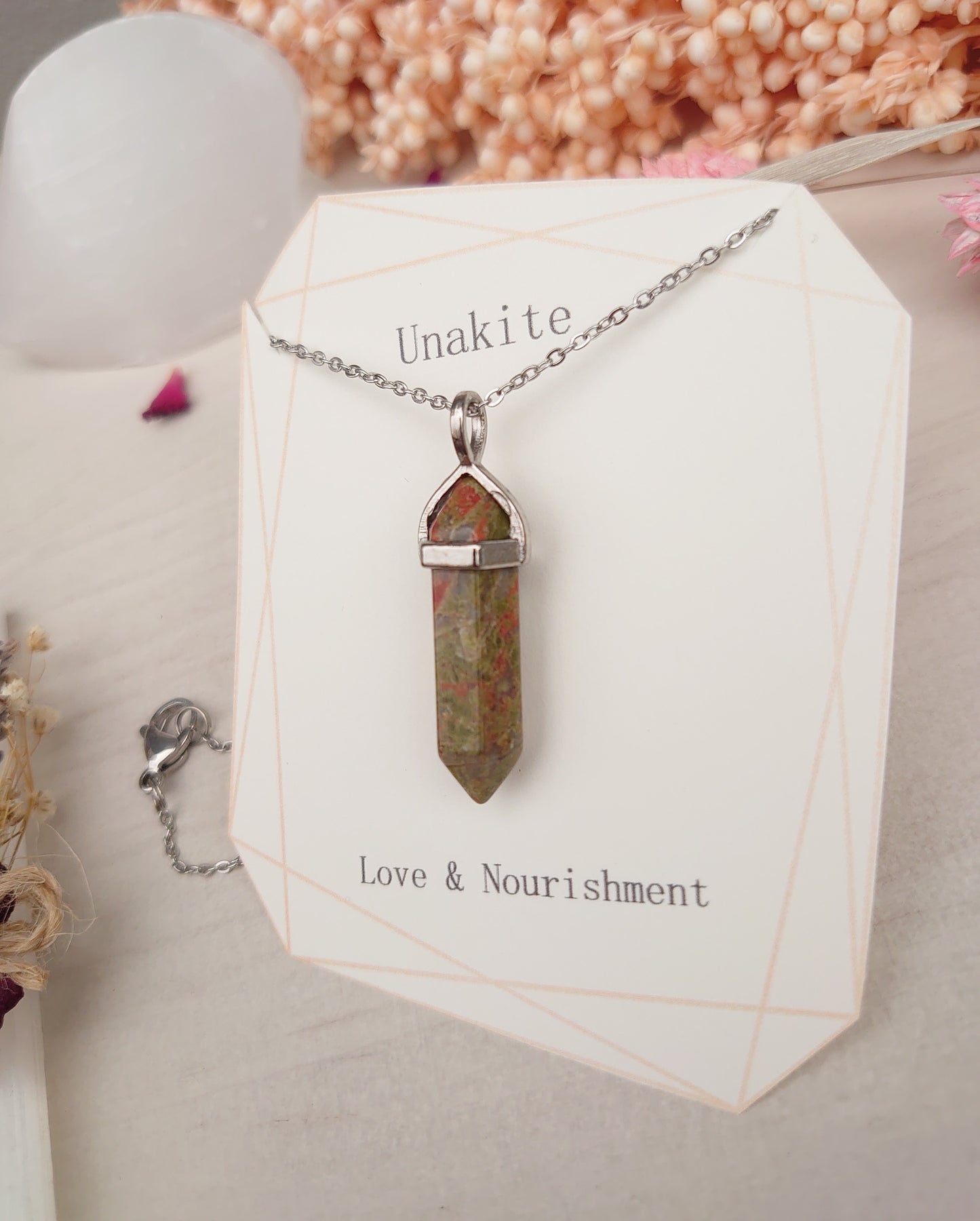 Unakite pendant