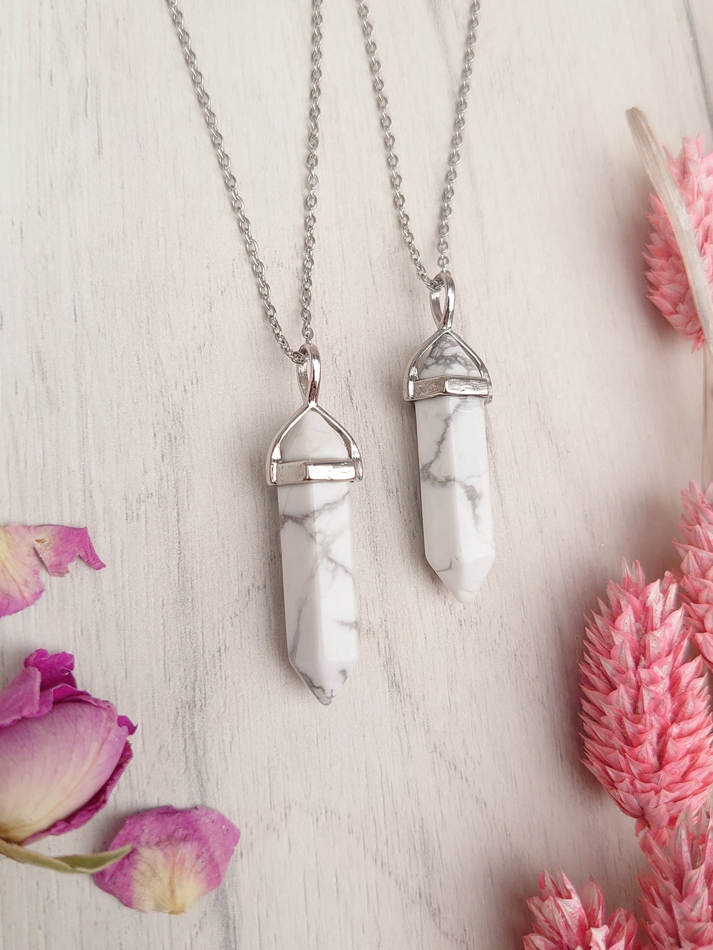 White Howlite pendant