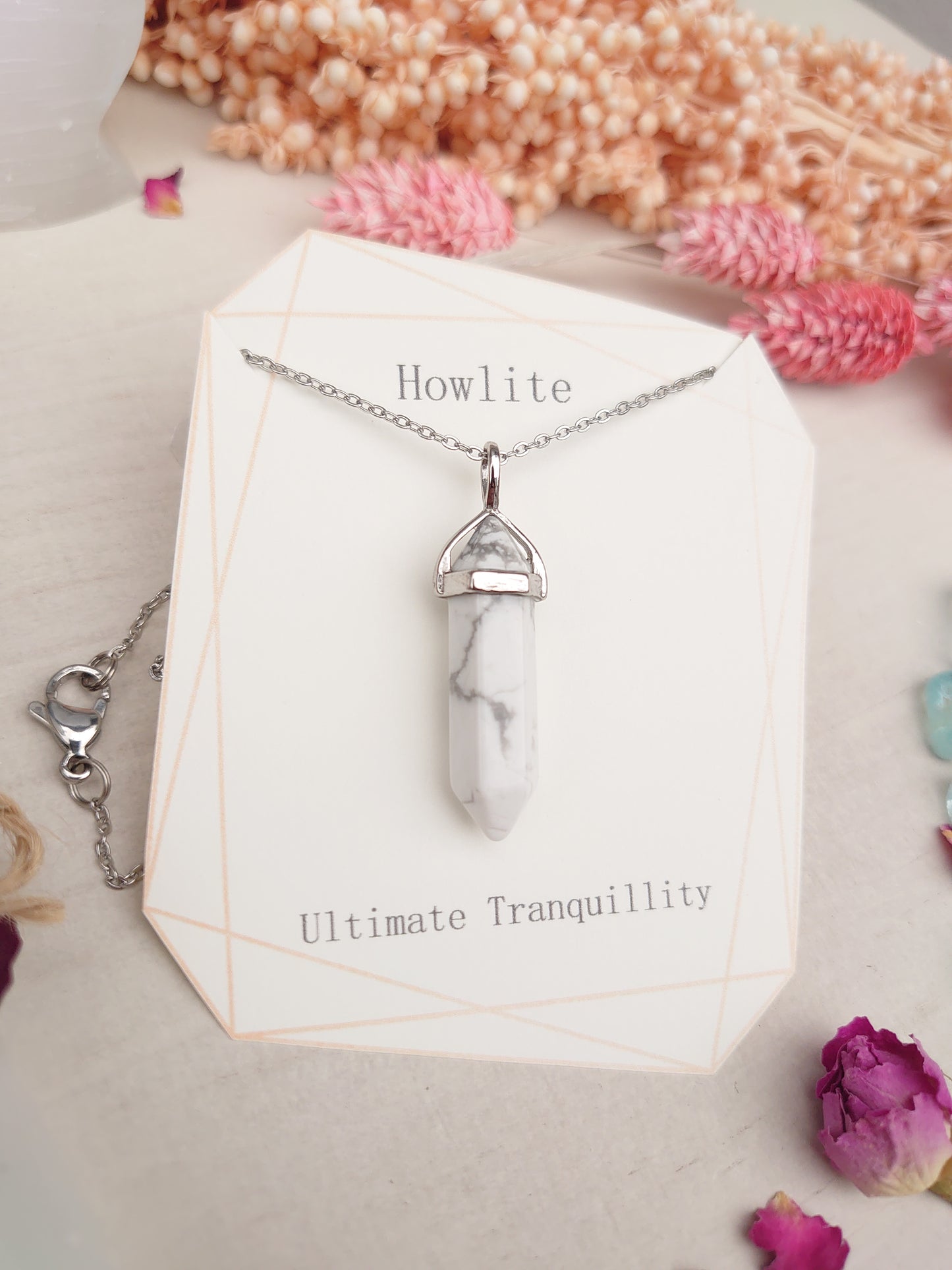 White Howlite pendant