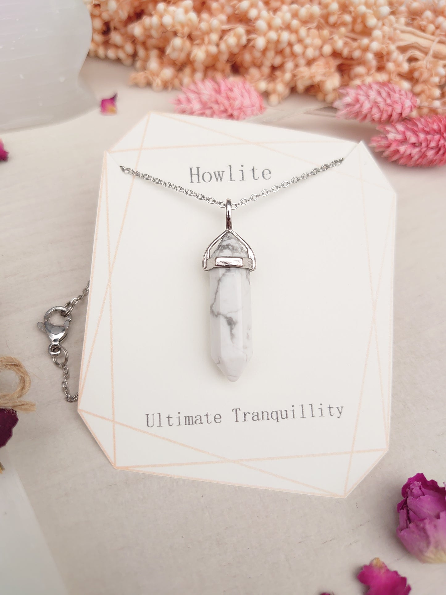 White Howlite pendant
