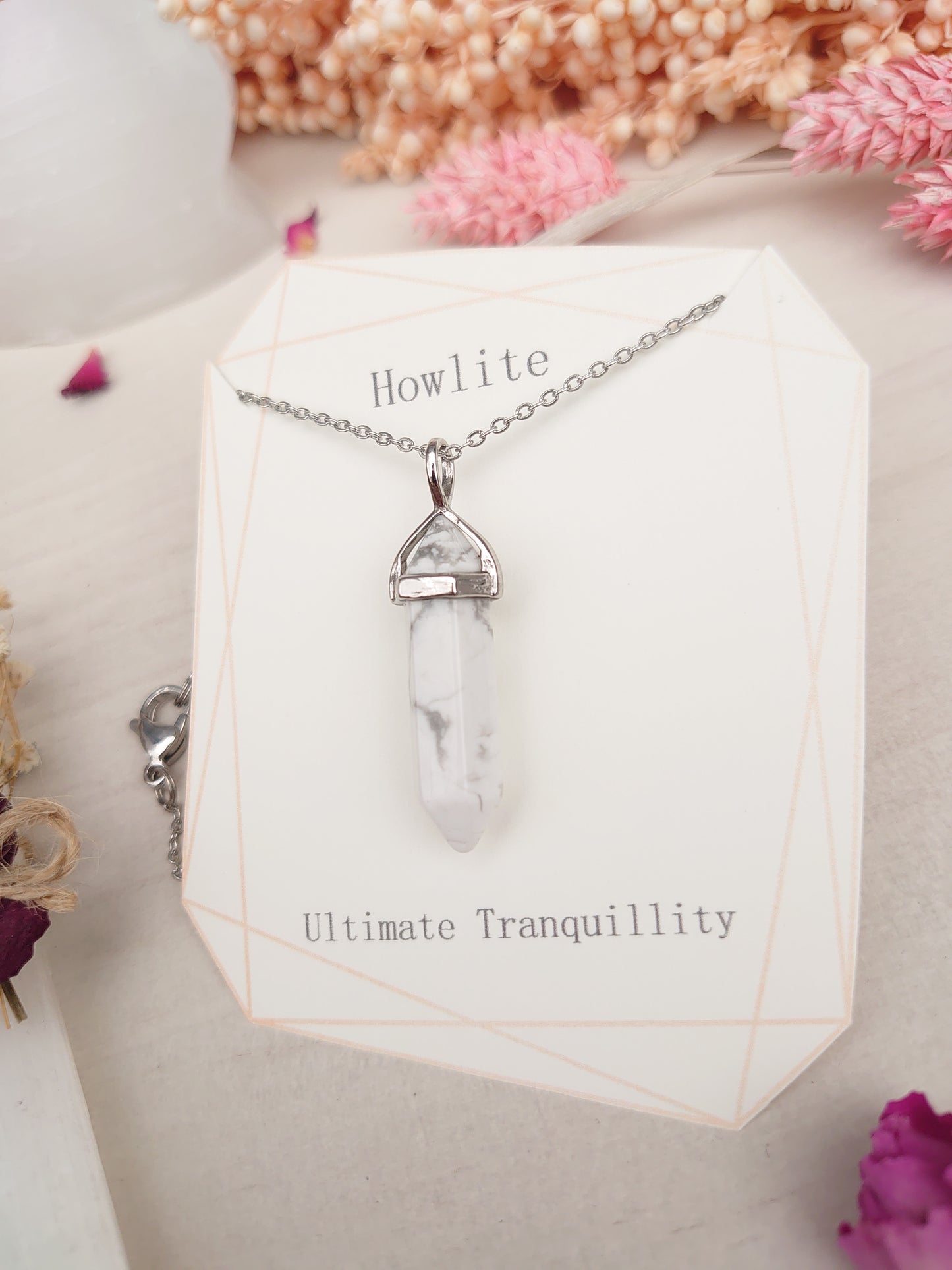 White Howlite pendant