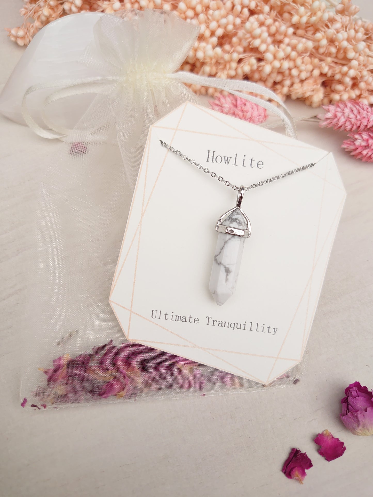 White Howlite pendant