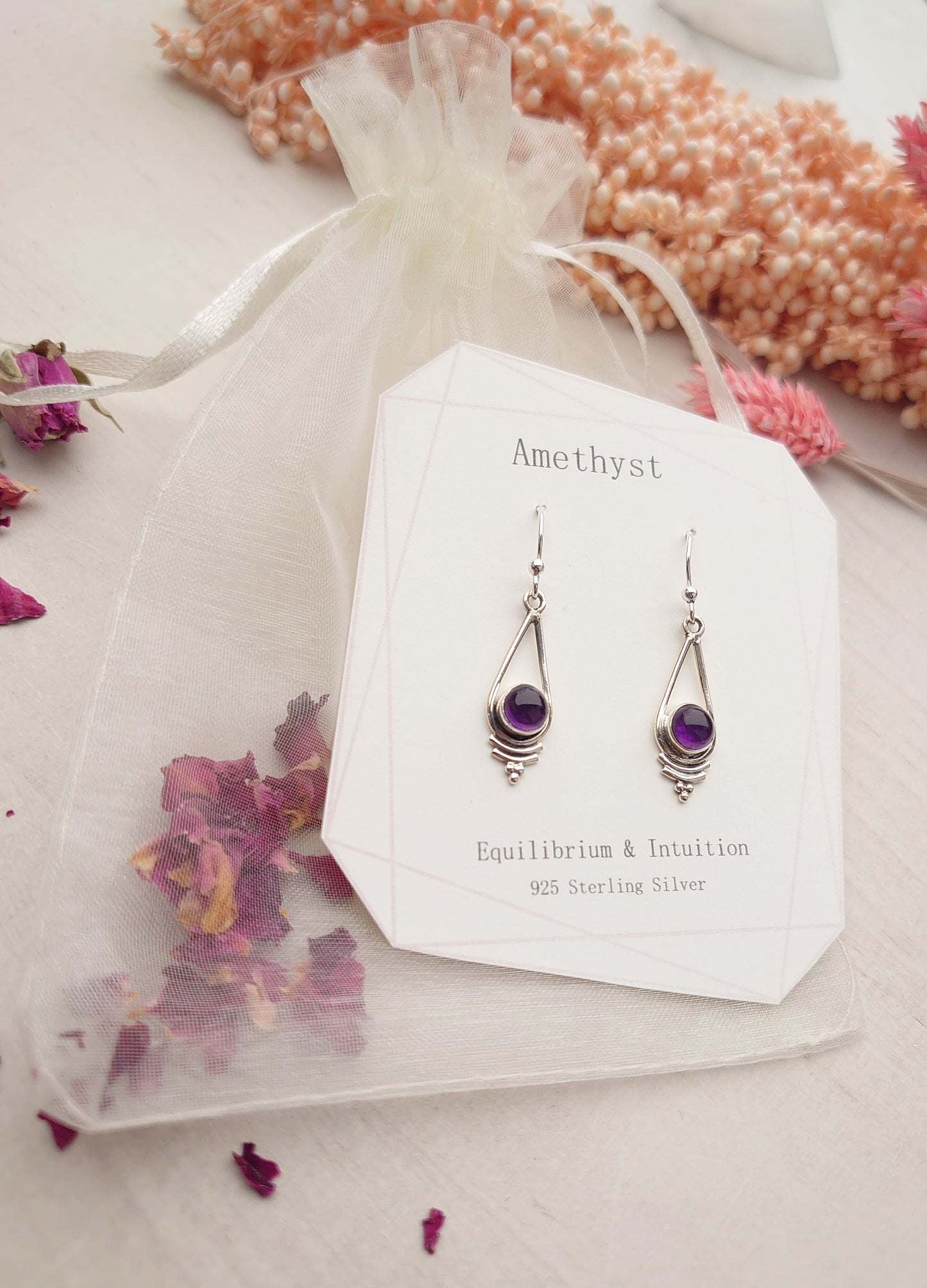 Amethyst drop earrings