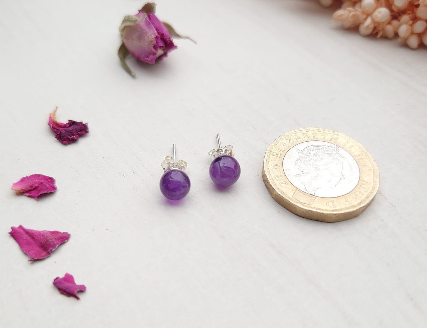 Simplistic Amethyst stud earrings