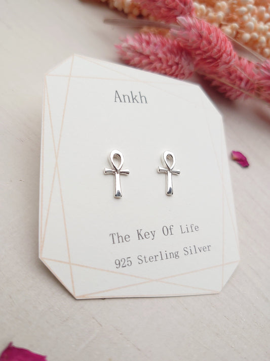 Ankh stud earrings