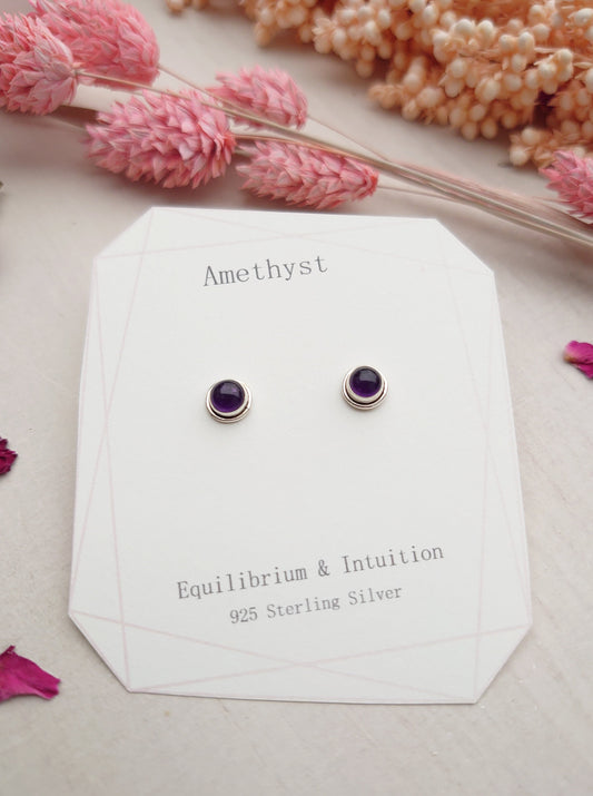 Classic Amethyst stud earrings