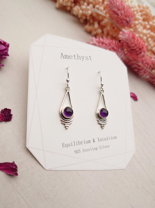 Amethyst drop earrings